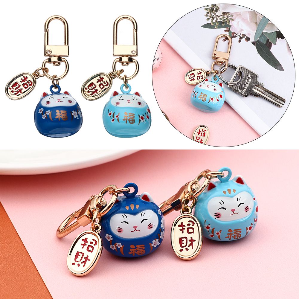 DOYOURS Fashion Car Pendant Bag Charm Ornaments Cute Cartoon Keychain Pendant Keyring Key Chains Lucky Cat Keychains
