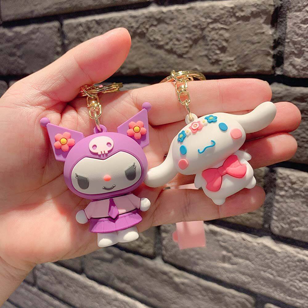 HUIHEYU Fashion Kawaii Kitty Cat Backpack Accessory Fidget Toys Key Trinket Sakura Ornaments Mobile Pendant Melody Key Buckle Anime Keychain Cartoon Keyring