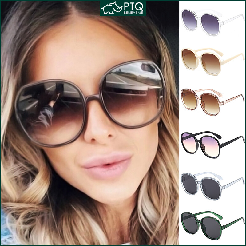 Fashion Sun Glasses Round Frame Sunglasses Women Oversized Glasses Shades for Women Eyeglasses PTQ