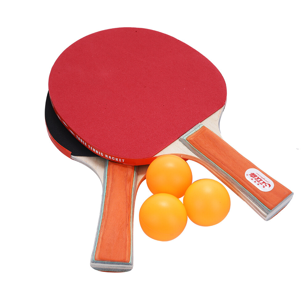 EfashionMall Ping-pong Racket Table Tennis Bat Ping Pong Bat Pingpong Play Playground Double Sided Wood Portable Durable
