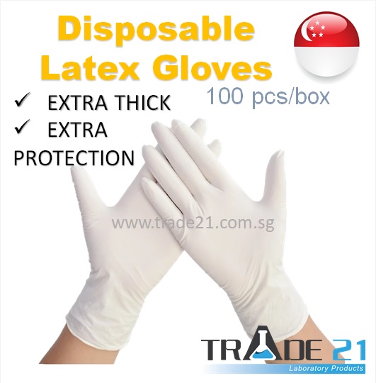 [SG READY STOCKS] 100pcs Labskins Disposable Latex Gloves Powder-Free Multi-purpose Examination Powder Free Gloves Elastic and Strong Biodegradable
