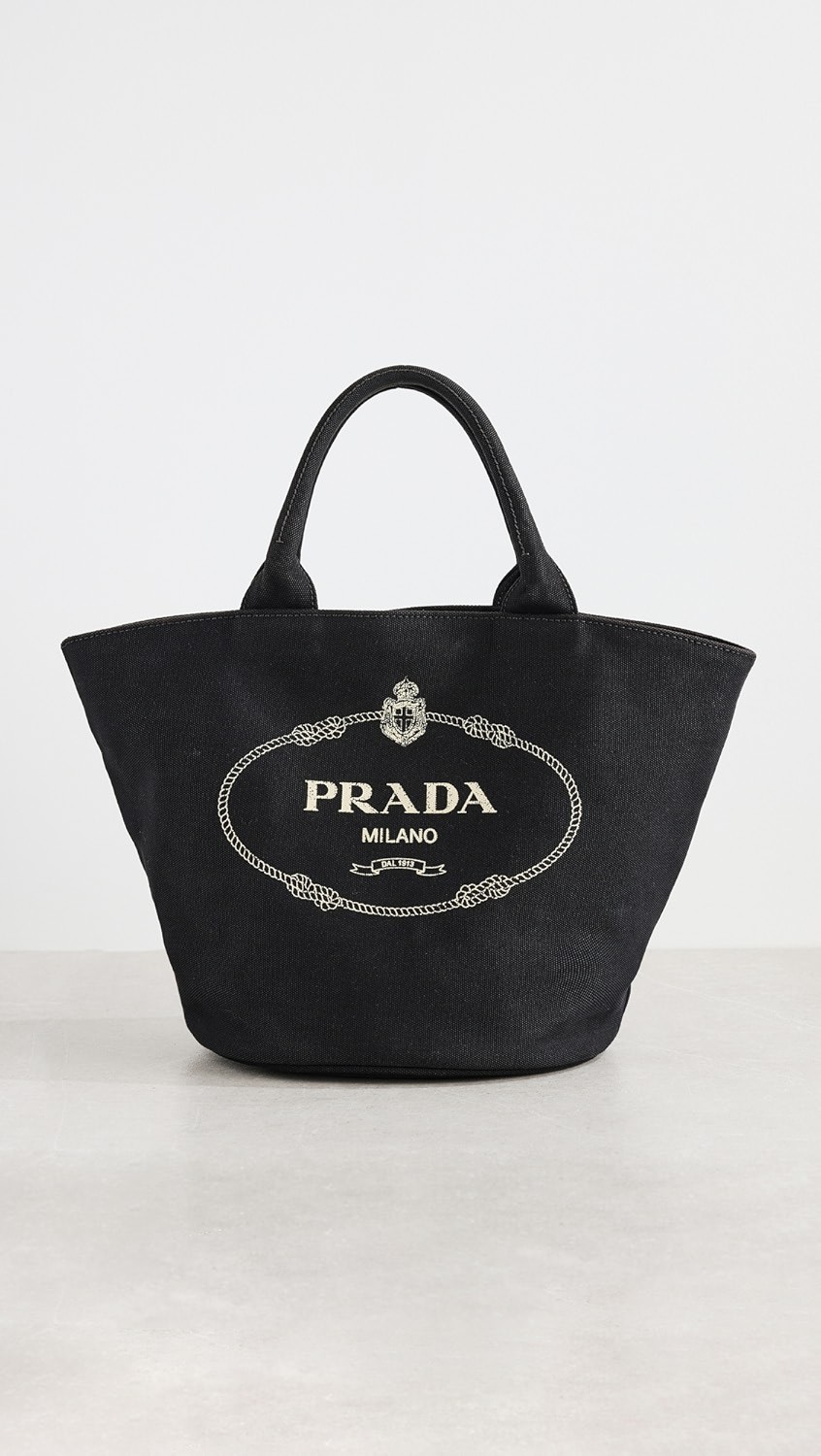 Prada 2-Way Tote Bag, Canapa Canvas